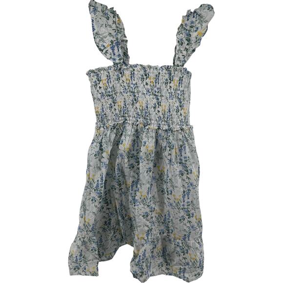 Janie and Jack The Emily Floral Smocked Sundress Knee Length Teal Floral 18 NWOT - Picture 2 of 7